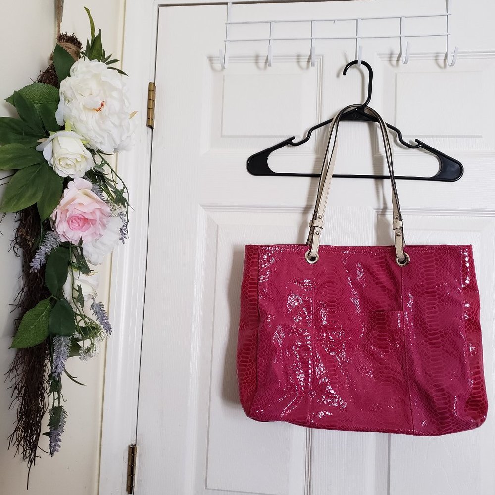 Wilsons Leather Snake Skin Large Tote Bag